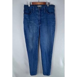 Madewell 11" High-Rise Skinny Women's Jeans Blue Medium Wash Stretch Size 31